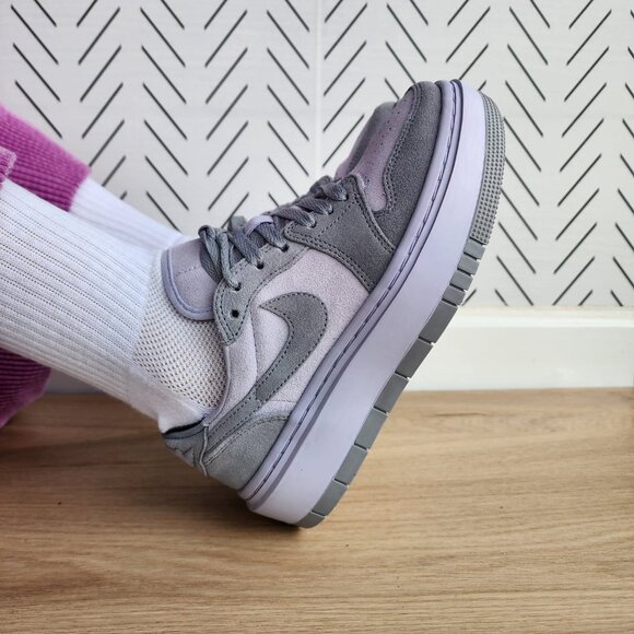 ❤️Jordan 1 Elevate Stealth Platform Women Shoes 9.5 lavender Sneakers DH7004-005 - Picture 3 of 15